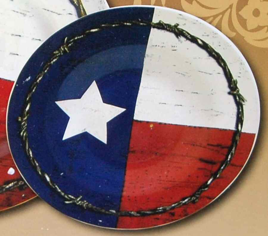 Red, White & Blue Salad/Dessert Plate by China (Made in China)-1