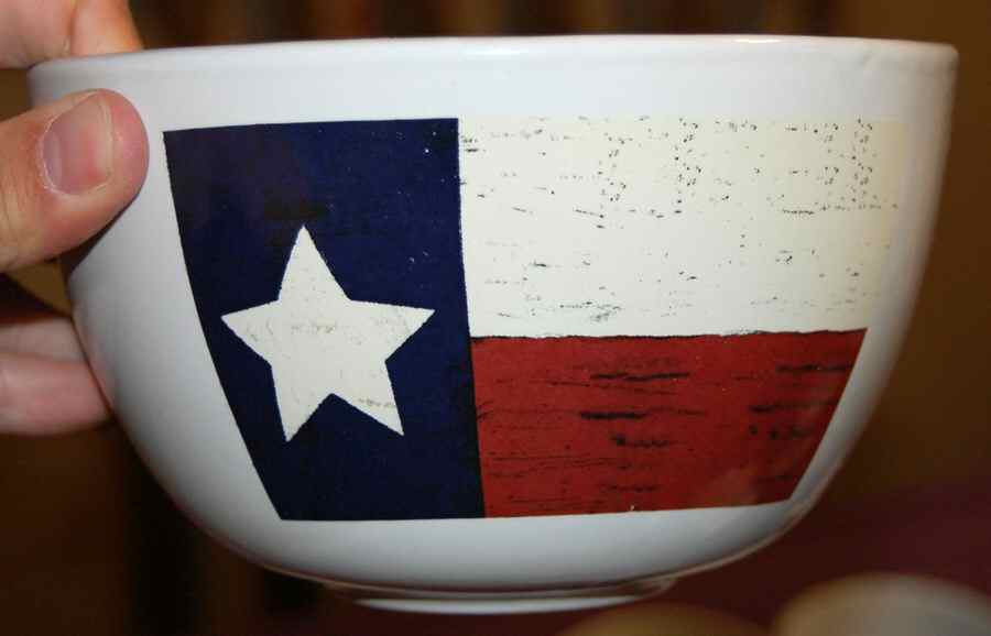 Red, White & Blue Soup/Cereal Bowl by China (Made in China)-1