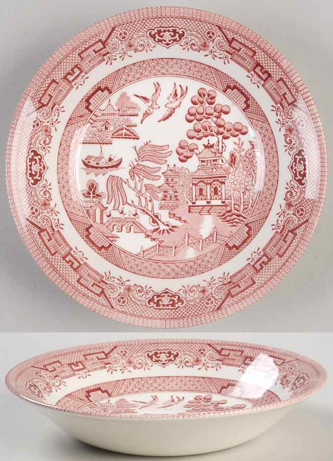 Willow Rosa Pink (Malaysia) Coupe Soup Bowl by Churchill-1
