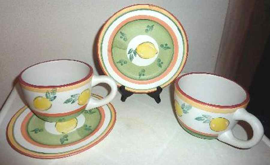 Fruit Melange Footed Cup & Saucer Set by Cardinal Inc-1