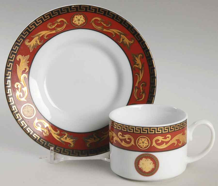 C2J1 Flat Demitasse Cup & Saucer Set by Casa Elite-1