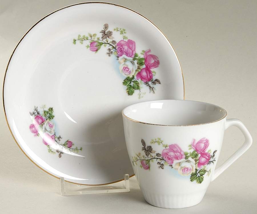CX602 Flat Demitasse Cup & Saucer Set by China (Made in China)-1