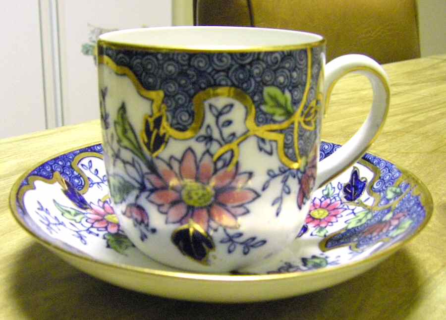 344 Flat Cup & Saucer Set by Crown Chelsea-1