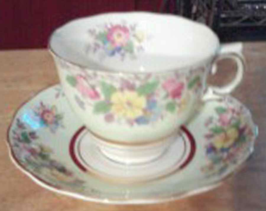 CLC104 Footed Cup & Saucer Set by Colclough-1