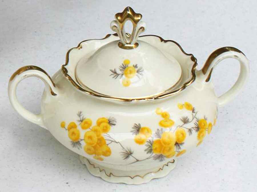 Mimose Sugar Bowl & Lid by Carstens-1