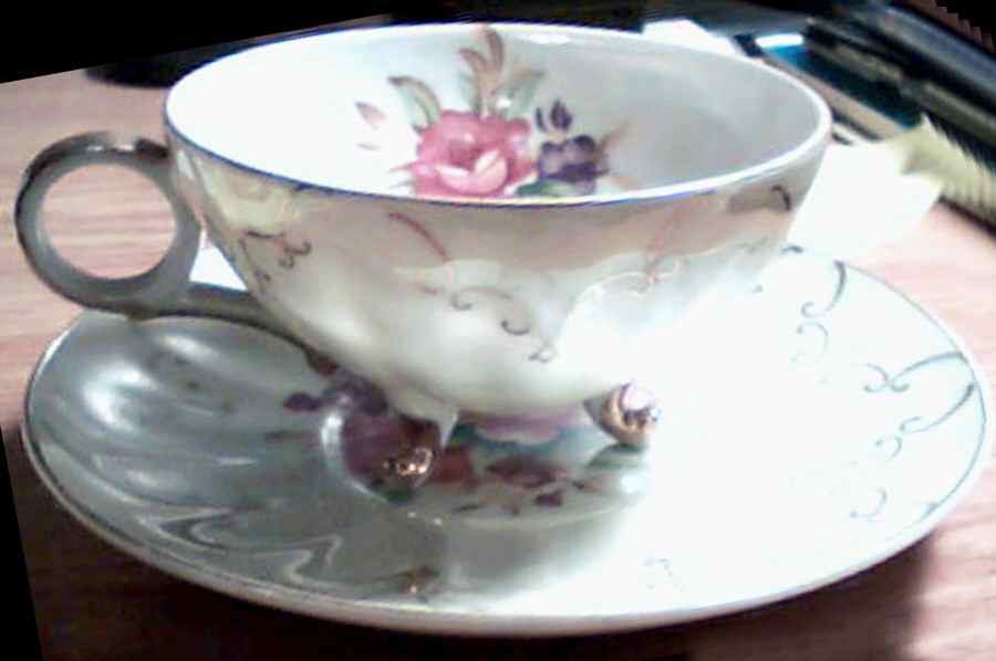 C131 Footed Cup & Saucer Set by China (Made in China)-1