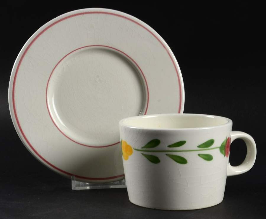 CEX9 Flat Cup & Saucer Set by Ceraminter (Italy)-1