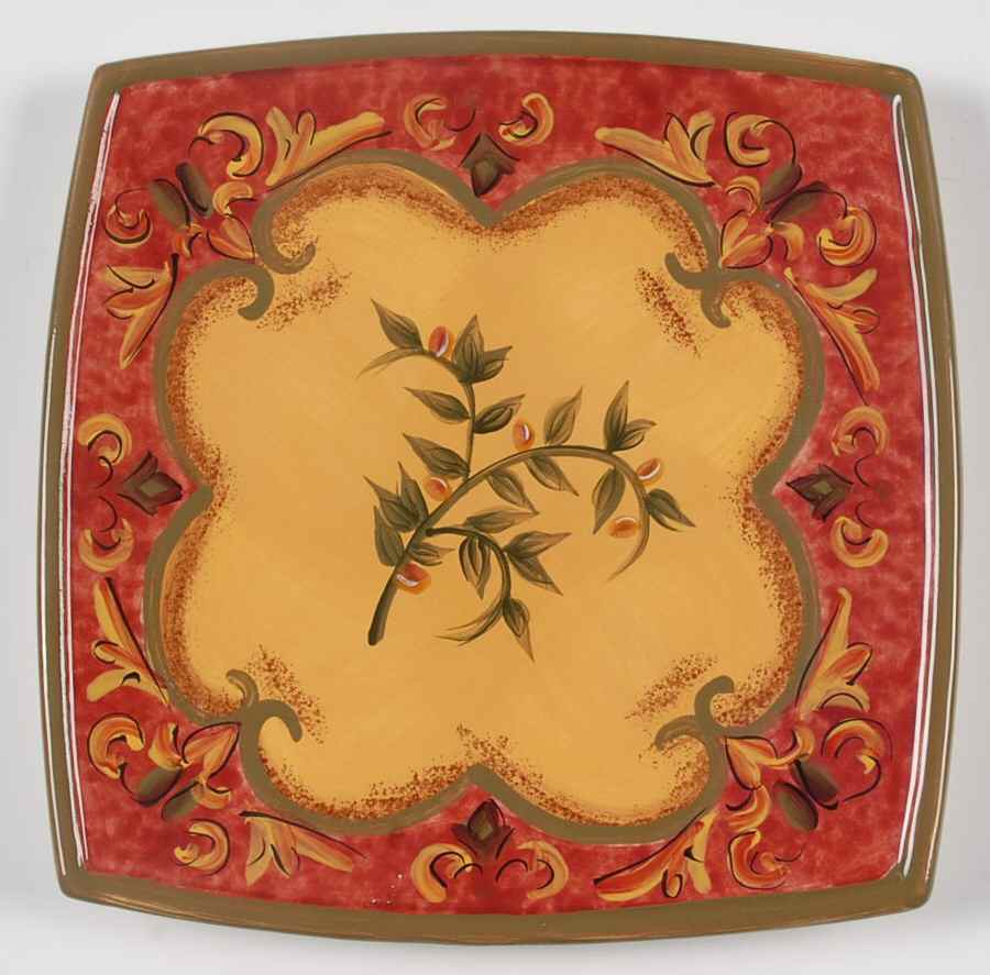 Mediterranean Leaf Square Salad Plate by Casa Cristina-1