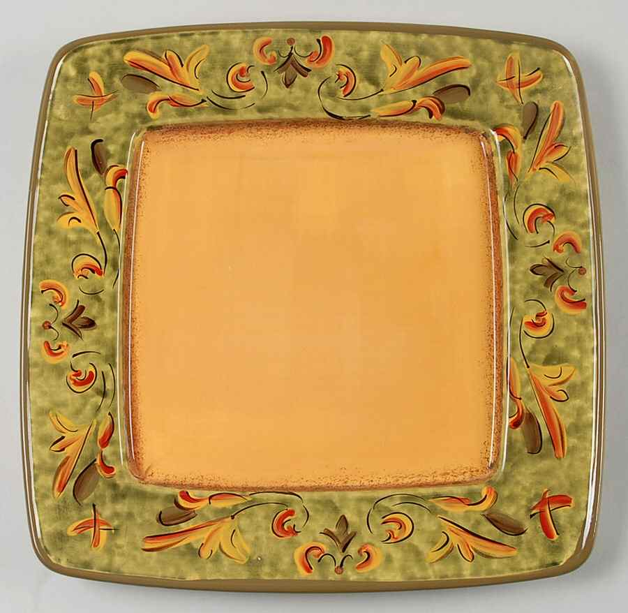 Mediterranean Leaf Square Service Plate (Charger) by Casa Cristina-1