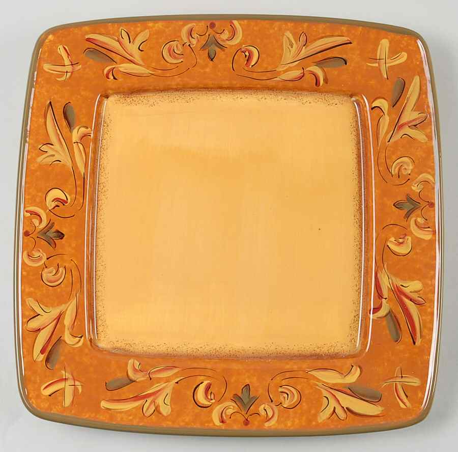 Mediterranean Leaf Square Service Plate (Charger) by Casa Cristina-1