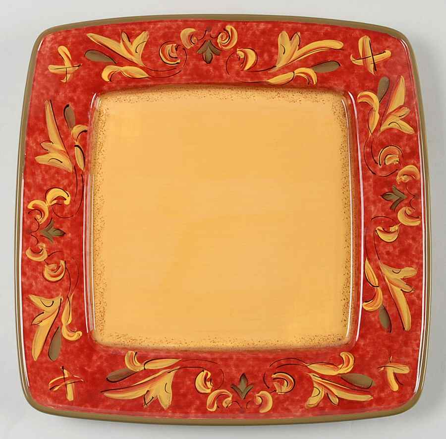 Mediterranean Leaf Square Service Plate (Charger) by Casa Cristina-1