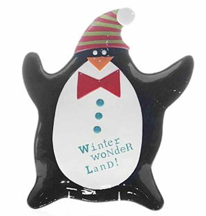 Christmas Cut Outs 15" Figural Platter by Certified International-1