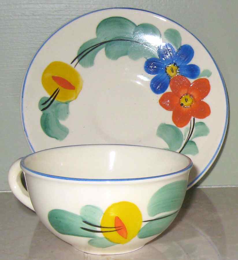 CZE248 Flat Cup & Saucer Set by Czechia-Czechoslovakia-1