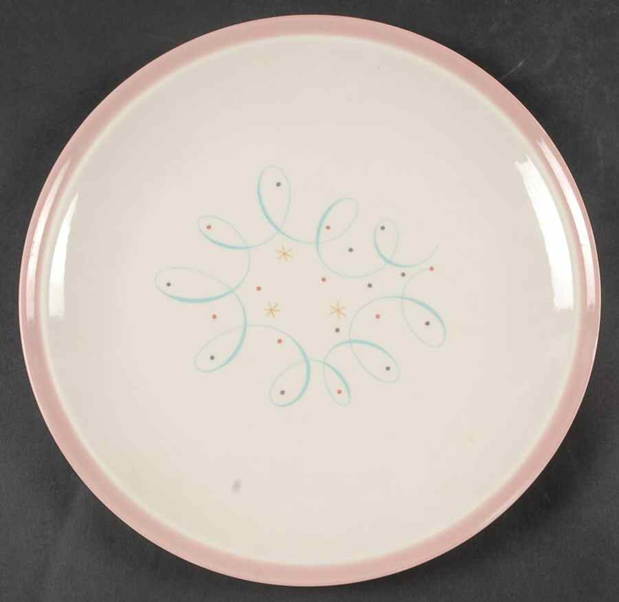 Pink Scroll Dinner Plate by Century Service-1
