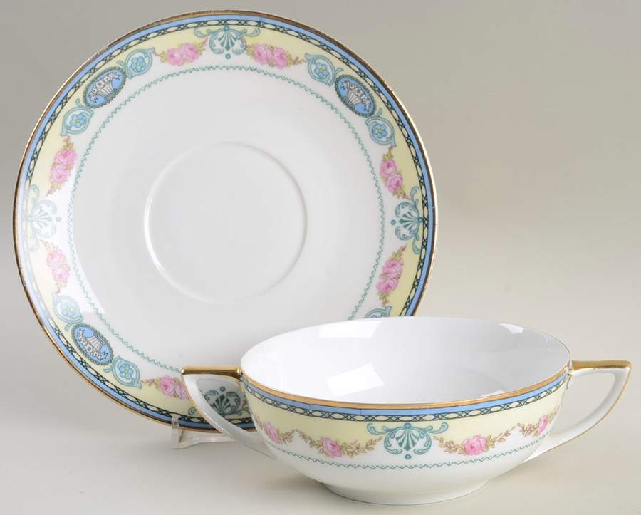CIM144 Flat Cream Soup Bowl & Saucer Set by Crown Imperial-1