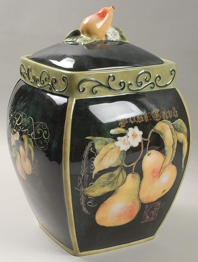 Parisian Fruit Large Canister & Lid by Certified International-1