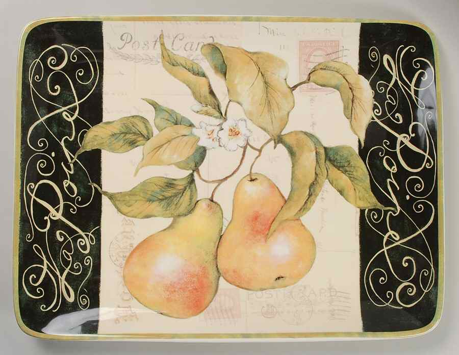 Parisian Fruit 16" Rectangular Serving Platter by Certified International-1