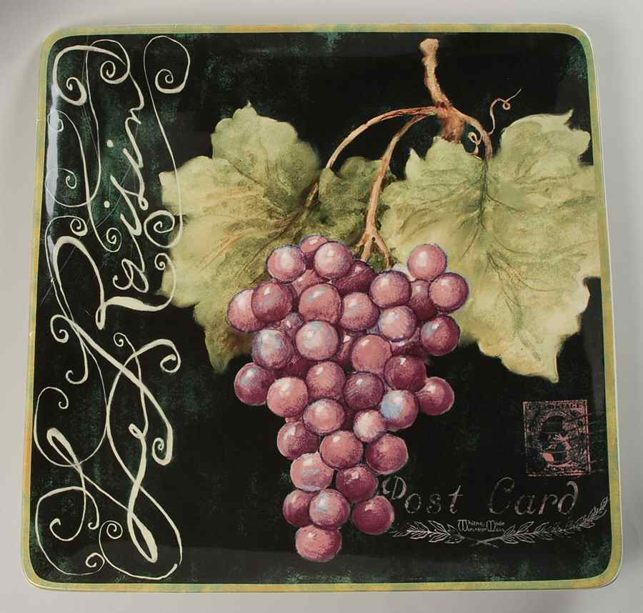 Parisian Fruit 14" Square Platter by Certified International-1