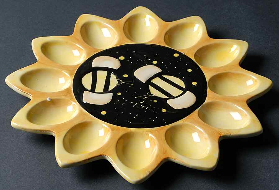 Oh Happy Day Figural Deviled Egg Plate by Certified International-1