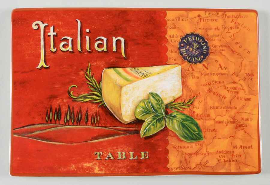 Tuscan Table Flat Cake Plate/Cheese Plate by Certified International-1