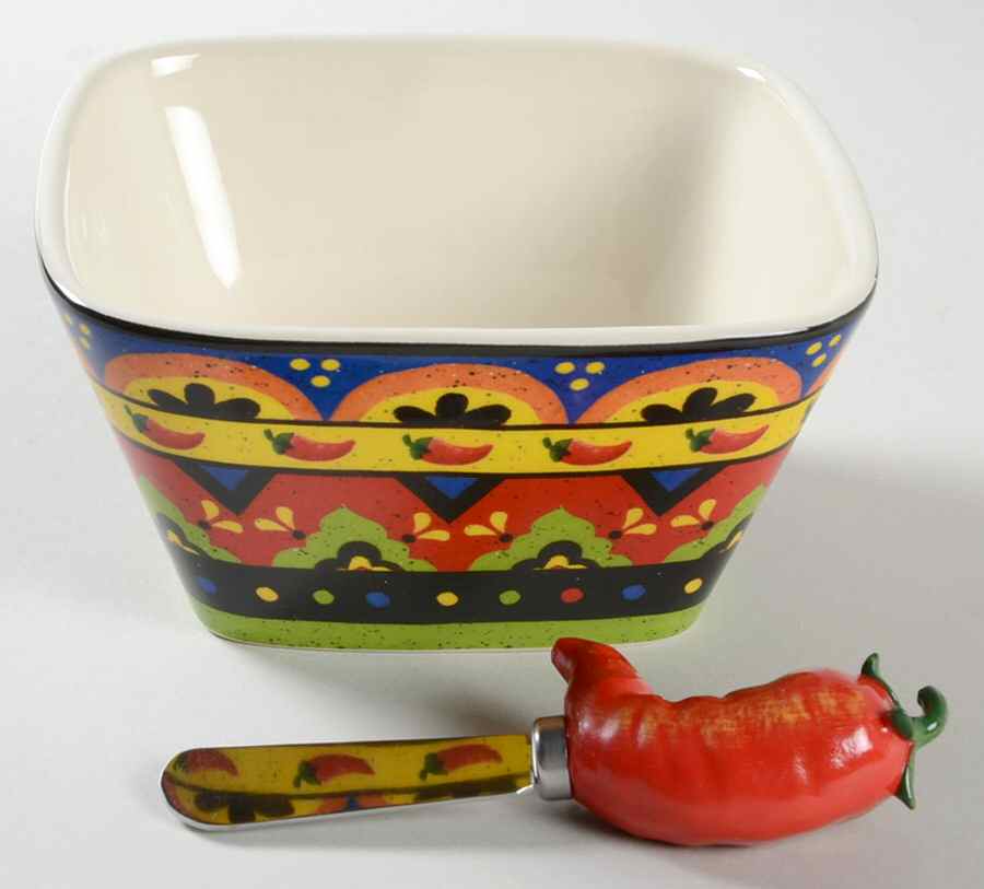 Hot and Saucy Dip Bowl & Spreader Set by Certified International-1