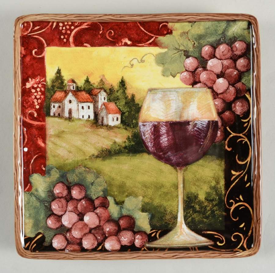 Merlot Sunset Dessert/Pie Plate by Certified International-1