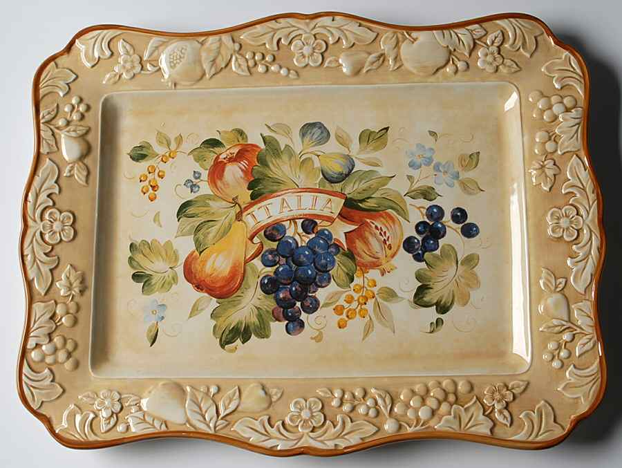Italia 17" Rectangular Serving Platter by Certified International-1