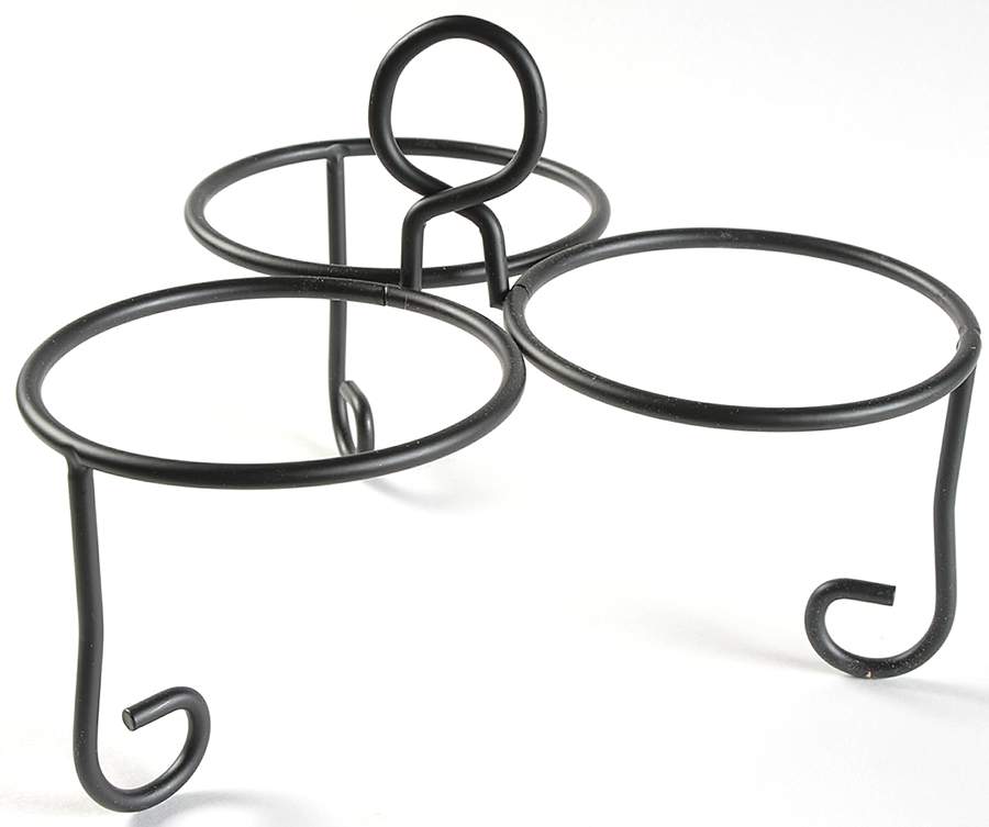 Santa Fe (Nancy Green) Metal Stand-For 3 Motif Condiment Bowl Set by Certified International-1