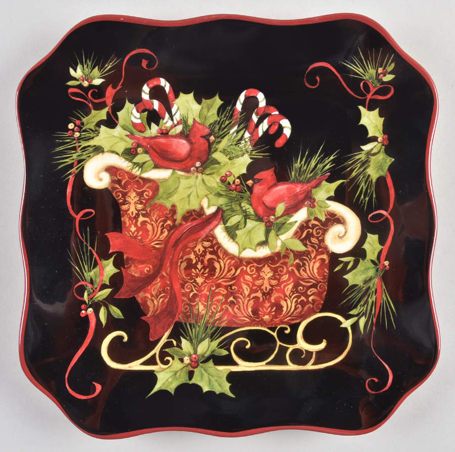 Vintage Christmas Dessert/Pie Plate by Certified International-1