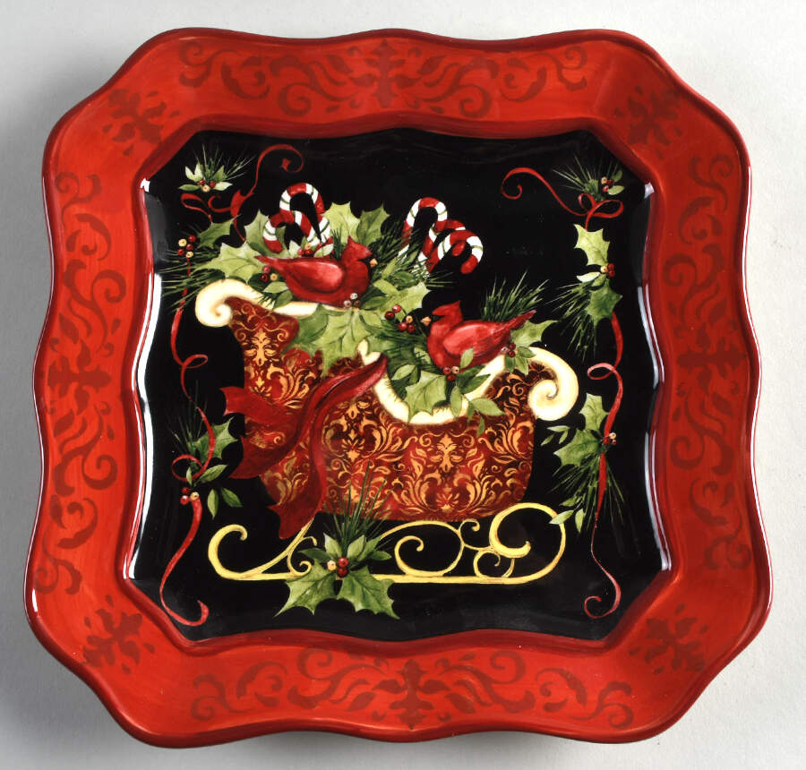Vintage Christmas Dinner Plate by Certified International-1