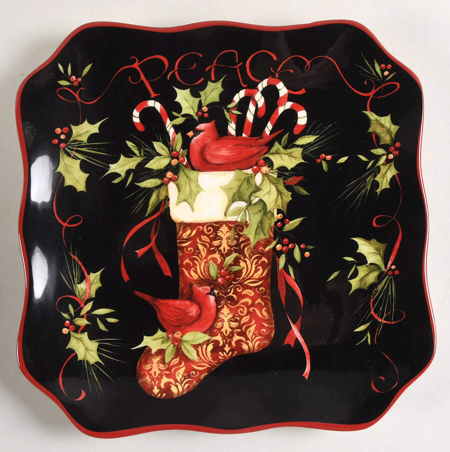 Vintage Christmas Dessert/Pie Plate by Certified International-1