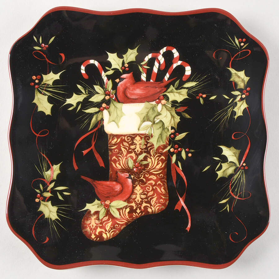 Vintage Christmas Dessert/Pie Plate by Certified International-1