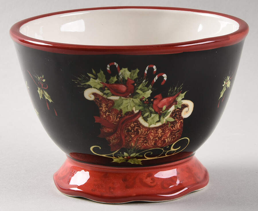 Vintage Christmas Individual Ice Cream Dish by Certified International-1