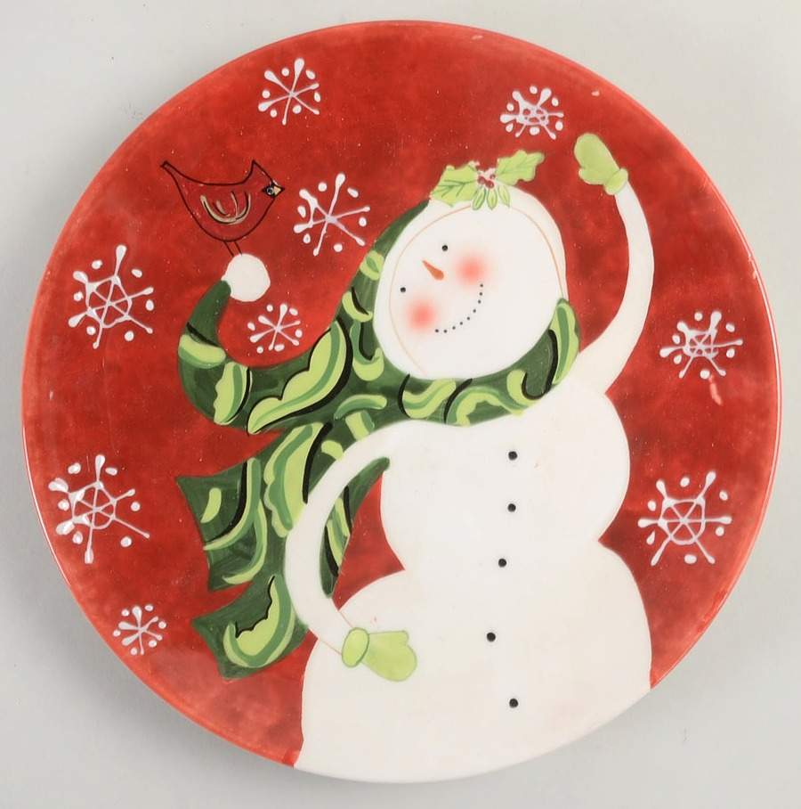 Winter Fun Snowman Dinner Plate by Certified International-1
