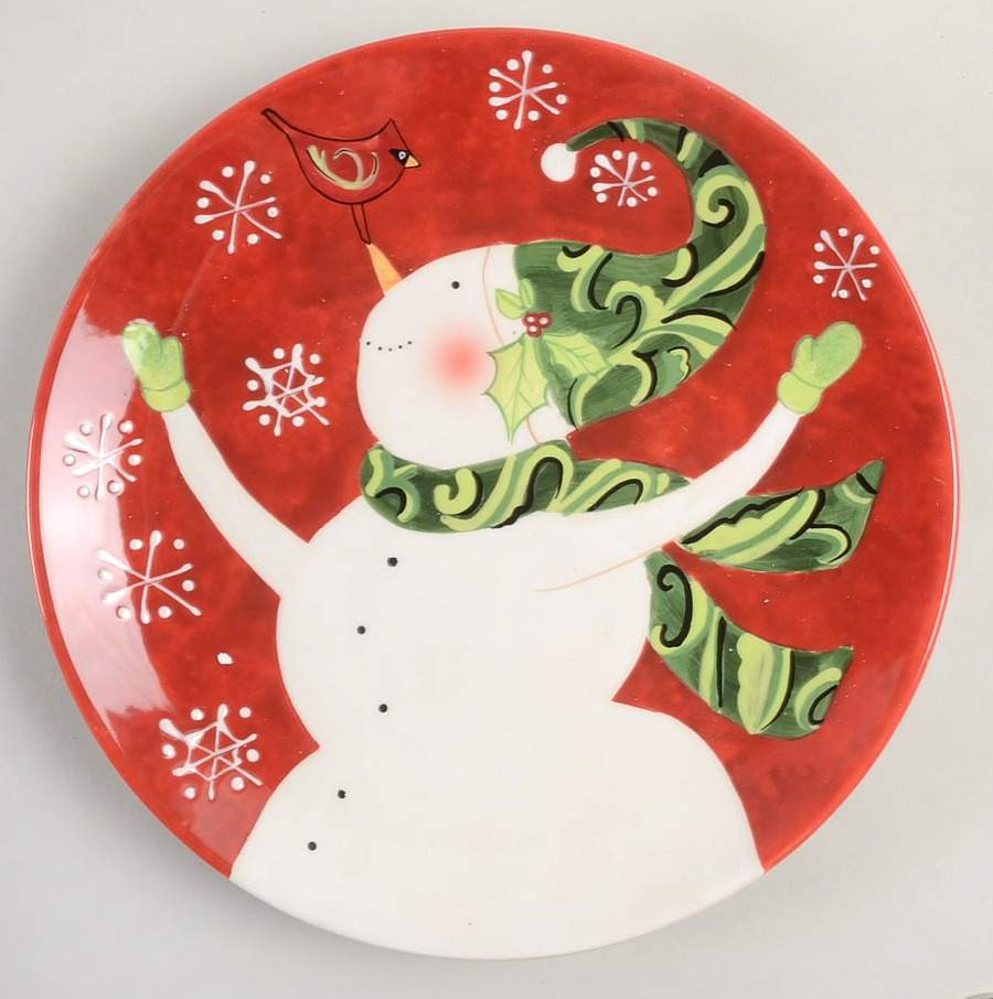 Winter Fun Snowman Dinner Plate by Certified International-1