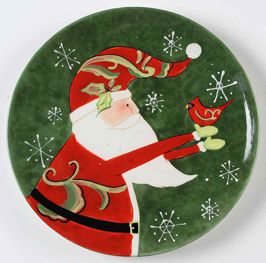 Winter Fun Santa Dessert/Pie Plate by Certified International-1