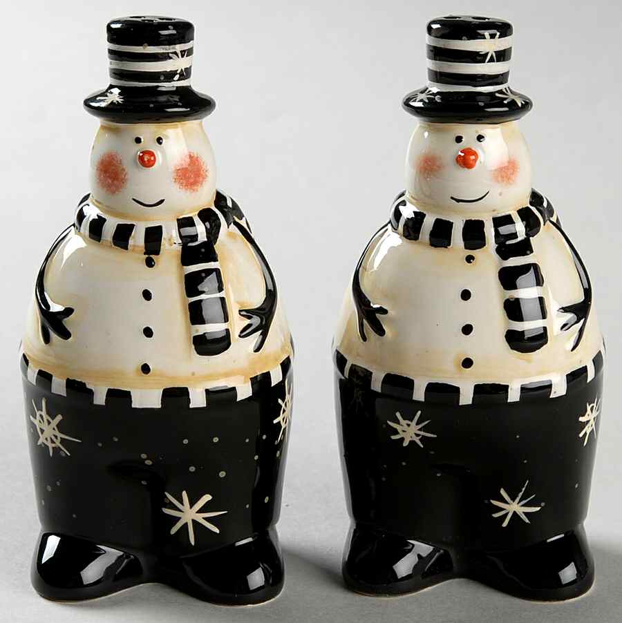 Christmas Snowman Figural Salt & Pepper Set by Certified International-1