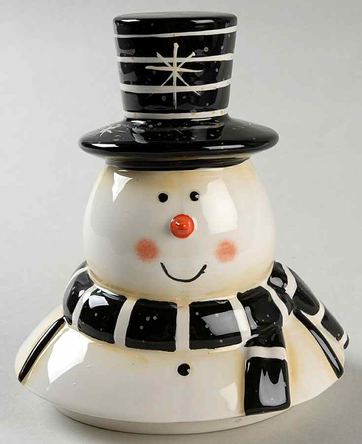 Christmas Snowman Lid for Figural Cookie Jar by Certified International-1