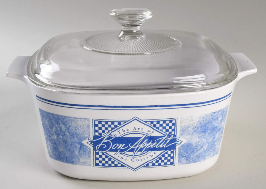 Bon Appetit 3 Quart Round Covered Casserole by Corning Corelle-1