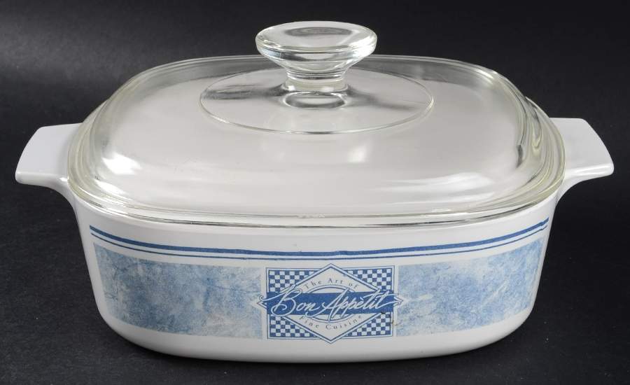 Bon Appetit 2 Quart Square Casserole with Lid by Corning Corelle-1