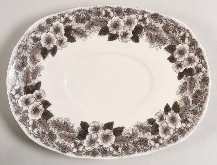 Thanksgiving Brown Multicolor Underplate for Gravy Boat by Churchill-1