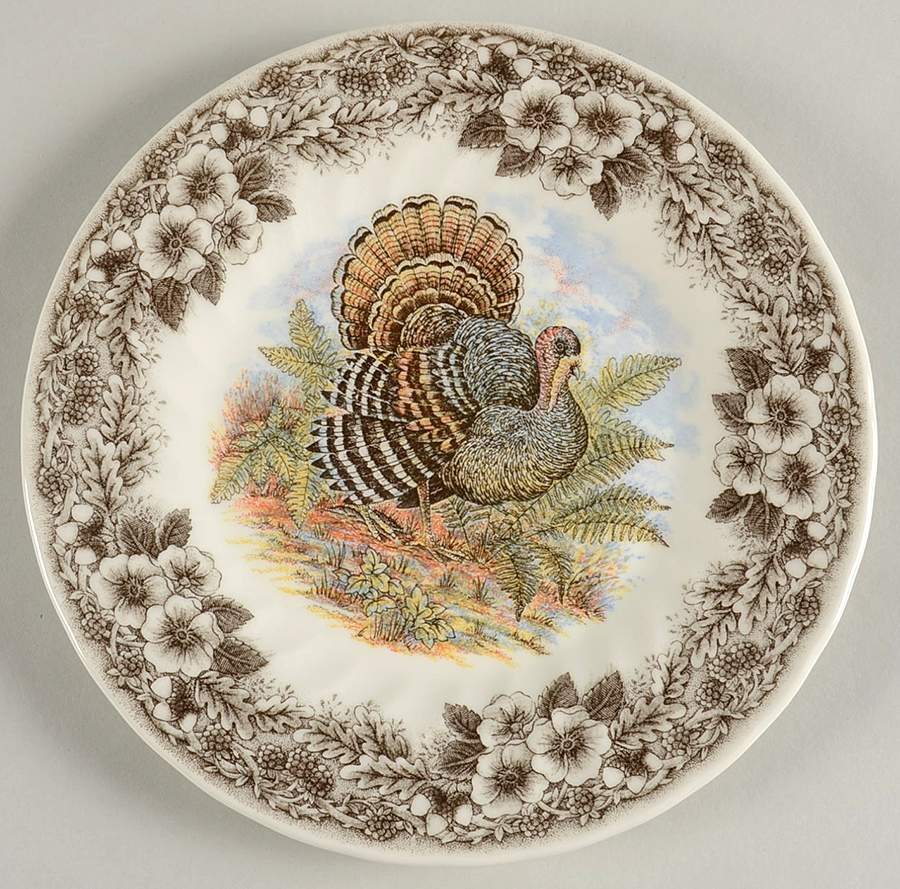 Thanksgiving Brown Multicolor Salad Plate by Churchill-1
