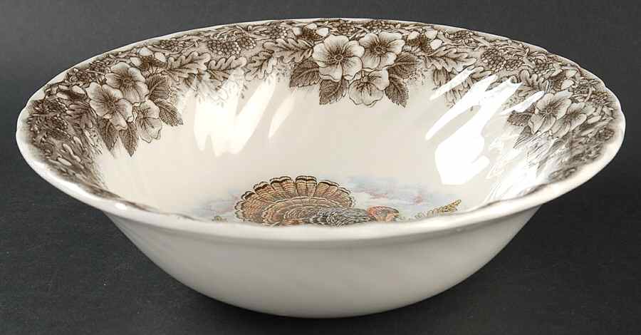 Thanksgiving Brown Multicolor 9" Round Vegetable Bowl by Churchill-1