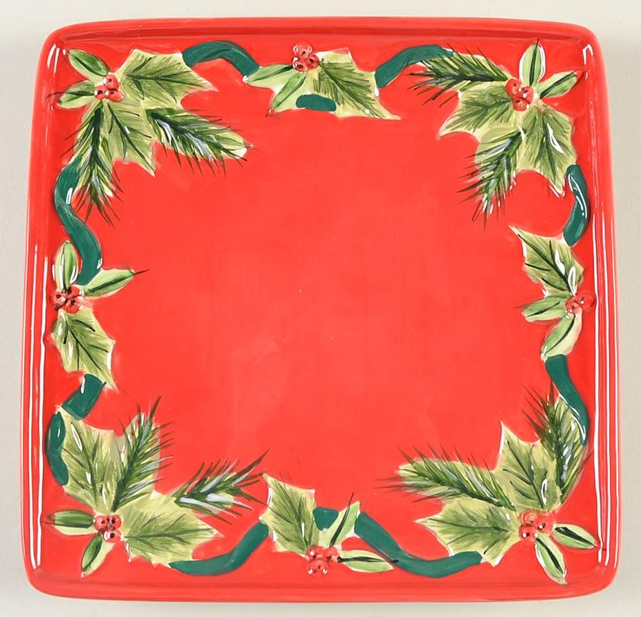 Winter Song Square Salad Plate by Certified International-1