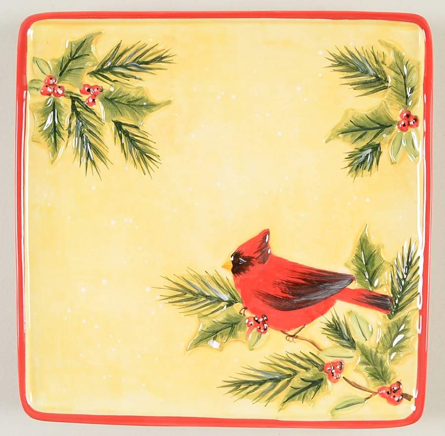 Winter Song Square Salad Plate by Certified International-1