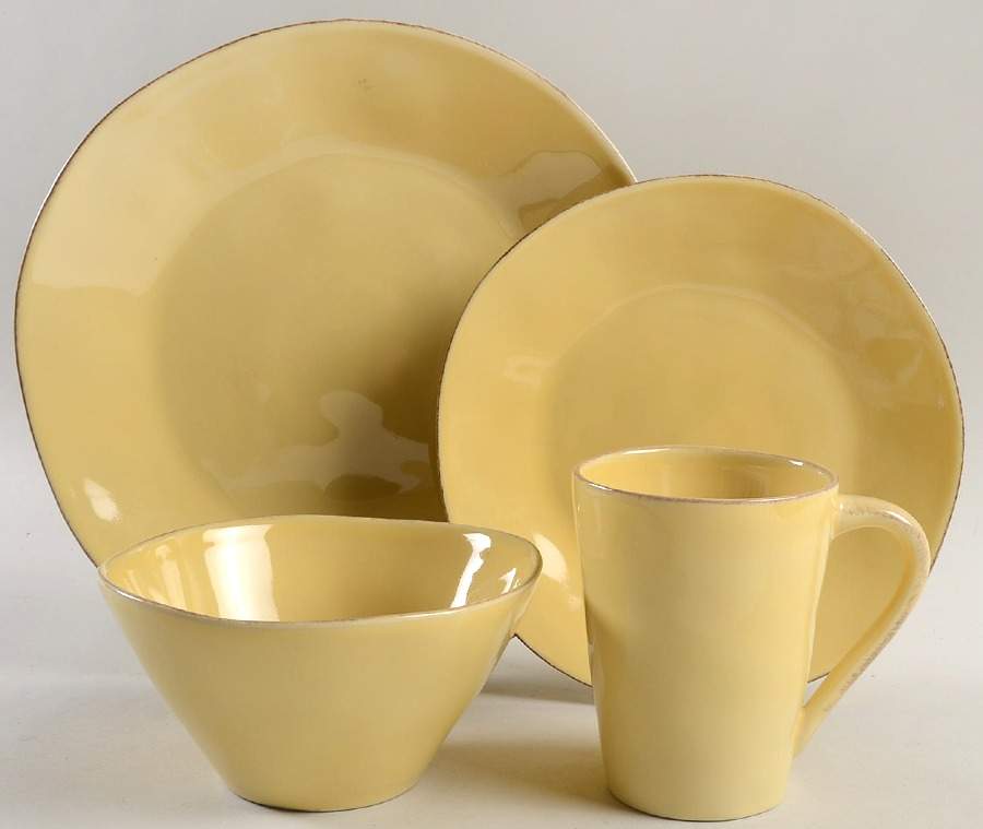 Marin Yellow 4 Piece Place Setting by Crate & Barrel-1