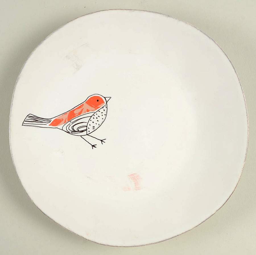 Chickadee Salad/Dessert Plate by Crate & Barrel-1