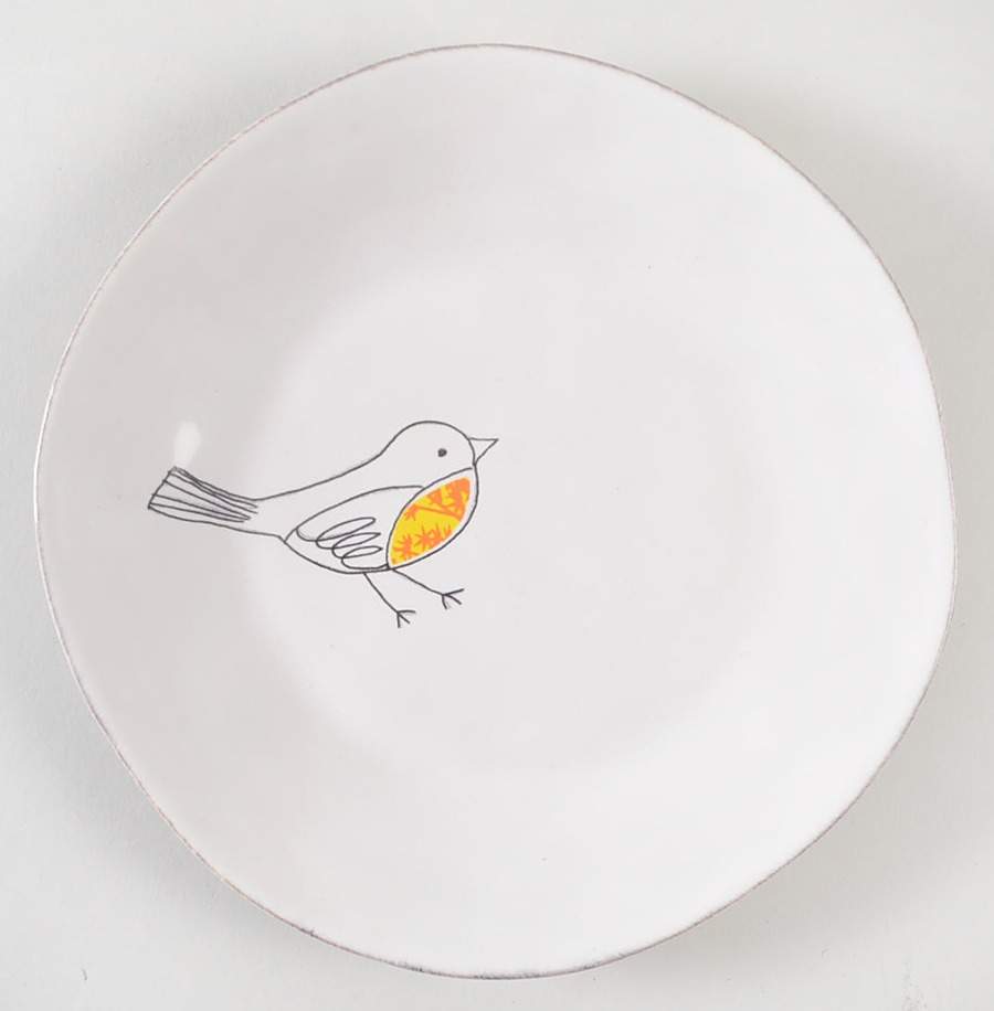 Chickadee Salad/Dessert Plate by Crate & Barrel-1