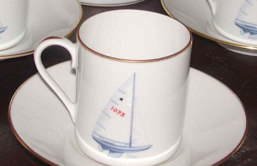 CHD6 Flat Demitasse Cup & Saucer Set by Christian Dior-1