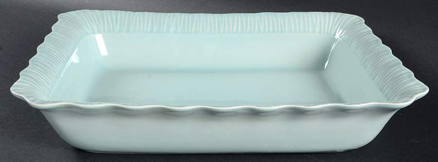 Treillage Blue 14" Rectangular Baker by Casafina-1